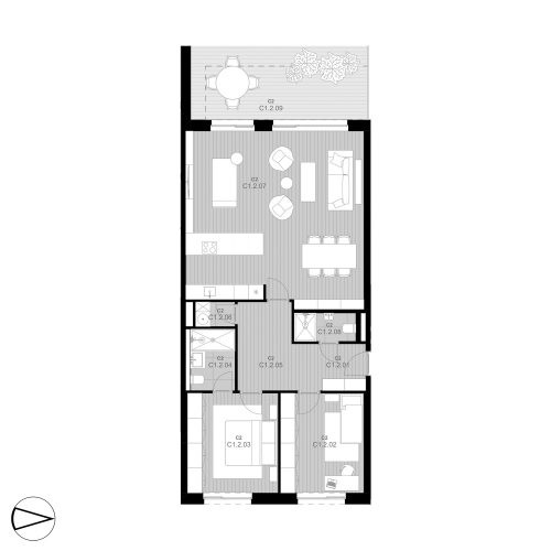 C2 Apartmán C1.2 (predaný)