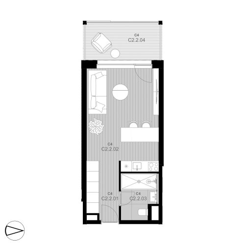 C4 Apartmán C2.2 (predaný)