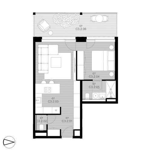C7 Apartmán C3.2 (predaný)